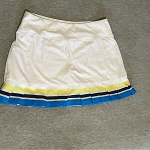 Addison Bay White Pleated Tennis Skirt Colorblock Athleisure XL